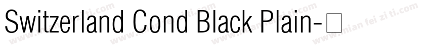 Switzerland Cond Black Plain字体转换